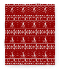 Ugly Pizza Christmas Pattern Blanket - Paper Png