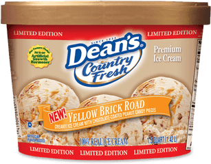 Download Deanu0027s Country Fresh Premium Yellow Brick Road Ice - Vanilla Bean Ice Cream Deans Png