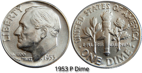 1953 Dime - Domitius Ahenobarbus Coin Png