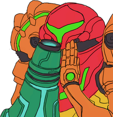 Pleased Samus - Sa X And Dark Samus Clipart Full Size Dark Samus X Sa X Png