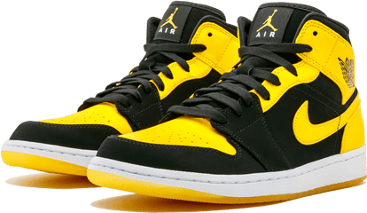 Jordans Png - Jordan Retro 1 Yellow And Black Grade School