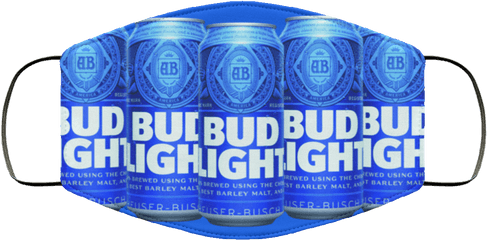 Bud Light Platinum Cloth Face Mask - Circle Png