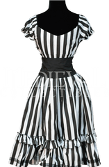 Download Striped Dress Transparent Image Hq Png In - Black And White Striped Dress Clipart