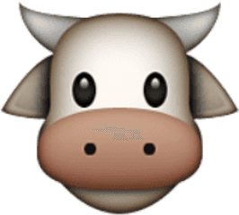 Free Png Ios Emoji Cow Face Images - Cow Emoji Png