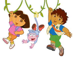 Dora Diego And Boots In The Jungle Png - Dora Diego And Boots