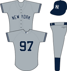 New York Yankees Road Uniform - American League Al Chris New York Yankees Uniform Away Png