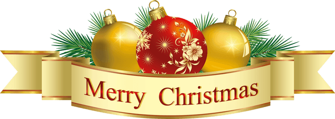 Merry Christmas And Happy New Year - Merry Christmas Banner Clipart Png