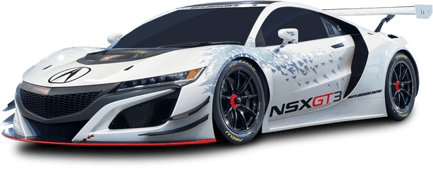 Acura Nsx Gt3 Racing White Car Png - Acura Nsx Gt3 2016