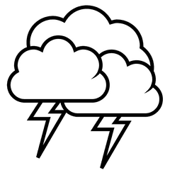 Thunder Clipart Black And White - Lightning Clipart Black And White Png