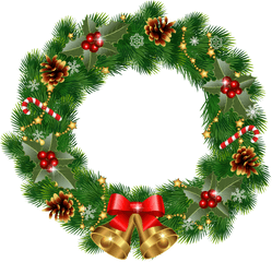 Free Christmas Reef Transparent - Christmas Wreath Png Hd