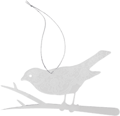 Clear Lace Christmas Robin - Gull Png