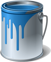 Transparent Paint Bucket Clipart - Paint Bucket Clipart Blue Png