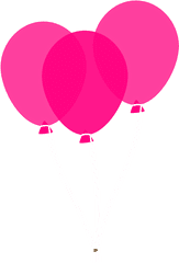 At Clker - 3 Pink Balloon Clipart Png