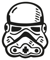 Icon Of Space Hand Drawn Black Sticker - Star Wars Png Icons