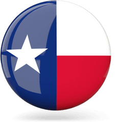 Glossy Round Icon - Texas Flag In A Circle Png