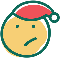 Santa Claus Hat Face Emoticon 21 - Clip Art Png