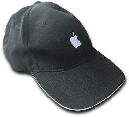 White Rim Black Apple Cap Logo Shirts Apparel - Baseball Cap Png