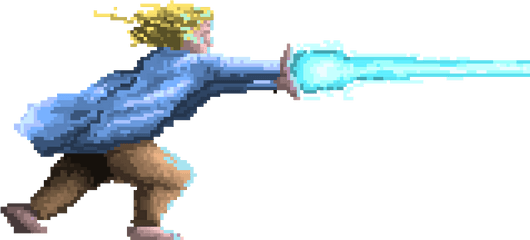 Laser Beam - Pixel Art Laser Bleu Png