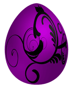 Decorative Purple Easter Egg Free HQ Image - Free PNG