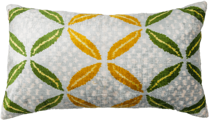 Vintage Silk Velvet Ikat Pillow - Decorative Png