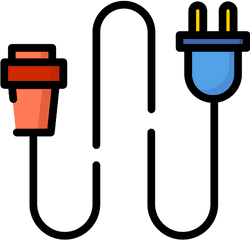 Plug Power Cord Vector Svg Icon - Vertical Png