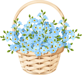 Library Of Free Flower Clipart Transparent Download - Flower Basket Png