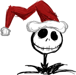 Nightmare Before Christmas Santa Hat - Jack The Skeleton Christmas Drawing Png