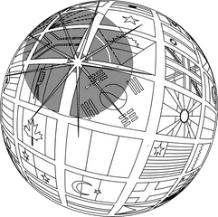 Free Globe Line Art Download Clip - Clip Art Png