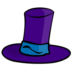 Purple Top Hat Png Svg Clip Art For Web - Download Clip Art Transparent Background Cartoon Hat