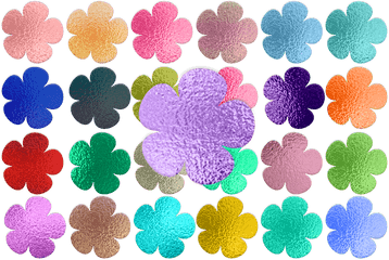 Foil Flower Transparent Clipart Stickers - Decorative Png