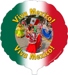 Personalized Mexican Flag Independence Day Balloon With Png