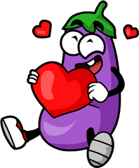 Eggplant Stickers - Sticker Png