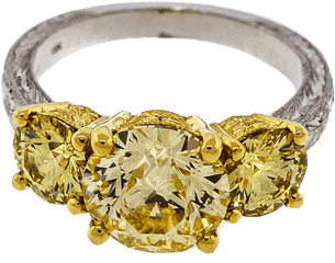 Yellow Stone Ring Transparent - Engagement Ring Png