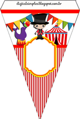 One Clipart Dienes Picture - Banderines De Circo Para Imprimir Png