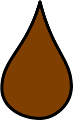 Water Clipart Rain Droplet - Brown Rain Drop Cartoon Brown Drop Clipart Png