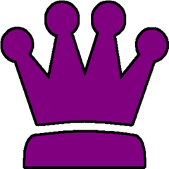 Kings Crown Logo Purple With Black - Clip Art Png