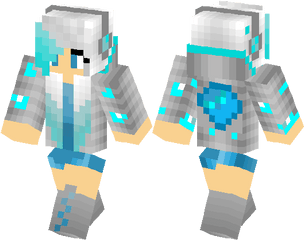 Diamond Girl - Diamond Skin Girl Cool Minecraft Png