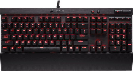 Corsair Gaming K70 Rapidfire Mechanical Keyboard Backlit Red Led Cherry Mx Speed - Corsair K70 Rapidfire Cherry Mx Speed Brown Red Led Png