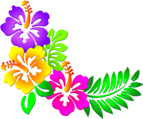 Hawaiian Flowers Clipart Png Image With - Hawaiian Flower Clipart