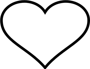 Outline Heart Png Clipart - Heart Shape White Png