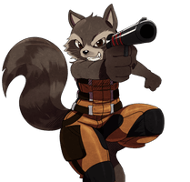 Raccoon Rocket Marvel PNG Image High Quality