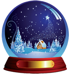 Snow Globe Banner Stock Png Files - Free Vector Snow Globe