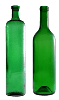 Empty Green Glass Bottle Png Image