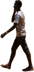 Young African Man Calling While Walking U2013 Afrikut - Spider Man Stealth Suit Costume Png