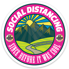 Social Distancing Sticker U2014 Walk 1000 Miles - Best Of The West Png