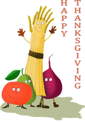 Clipart Happy Thanksgiving - Cute Happy Vegan Thanksgiving Png