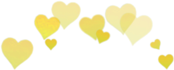 Snapchat Hearts Png Transparent Free - Yellow Heart Crown Png