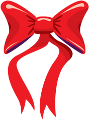 Red Christmas Bow Clipart Free Download Transparent Png - Illustrator Bow Vector