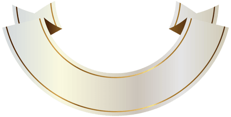 Download Hd Gold Banner Ribbon High Quality Images - White Gold Banner Png