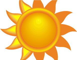 Download Drawn Desert Sun - Clip Art Sun Ray Full Heatwave On The Way Png